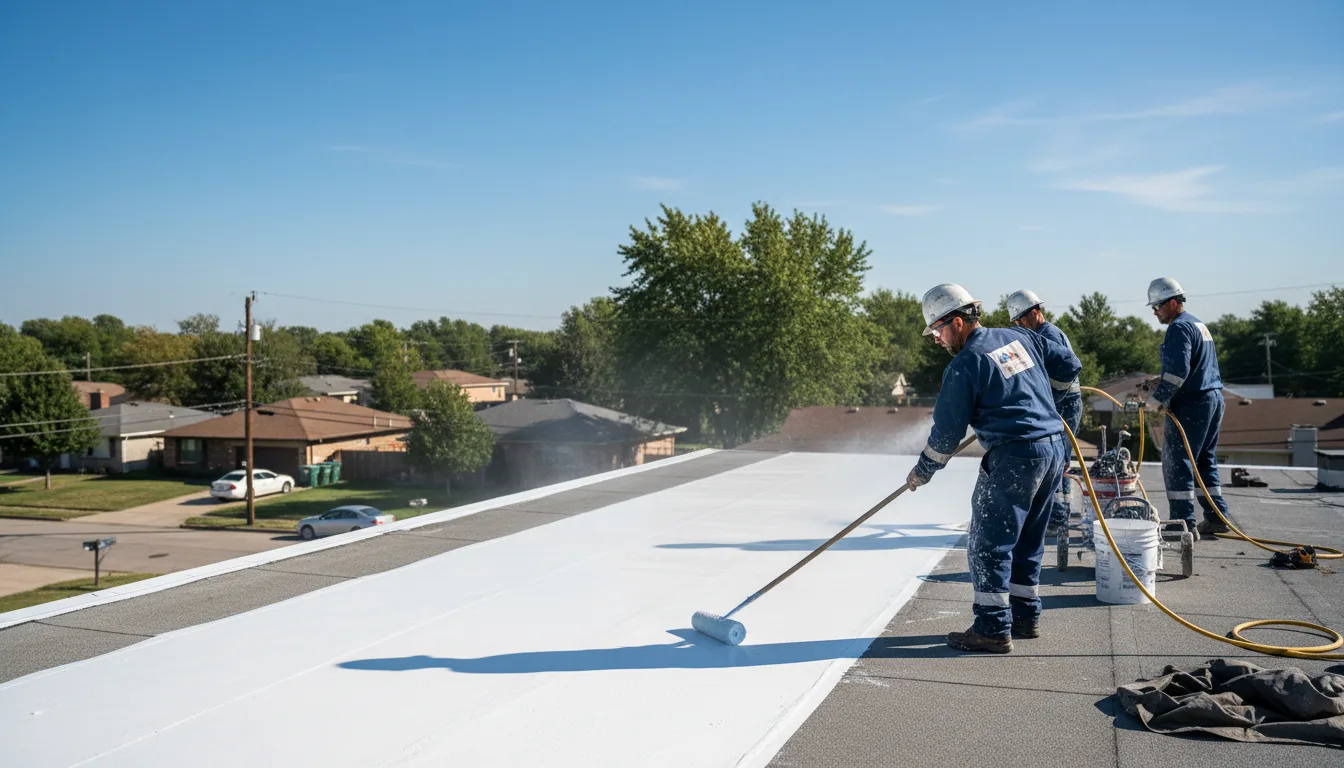Commercial roof coating in Hallsville, TX near me